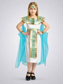 Little Surprise Box - White/Blue Egyptian Girl, Kids Halloween Costume Dress Up