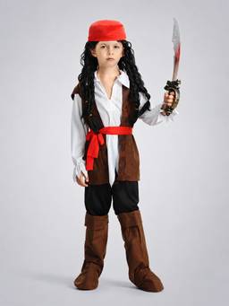Little Surprise Box - White/Brown Pirate, Kids Halloween Costume Fancy Dress Up