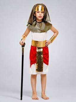 Little Surprise Box - Red/White Egyptian Boy, Kids Halloween Costume Dress Up For Boy