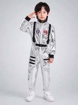 Little Surprise Box - Shiny Silver Astronaut, Halloween Costume Fancy Dress Up