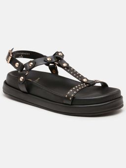 U.S. POLO ASSN. - Women Soomin Black Sandals with Comfort Insole