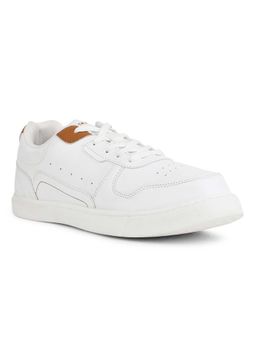 Bata - Men White Casual Lace-Up Sneakers
