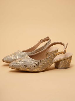 ERIDANI - Women Beige Black Heels