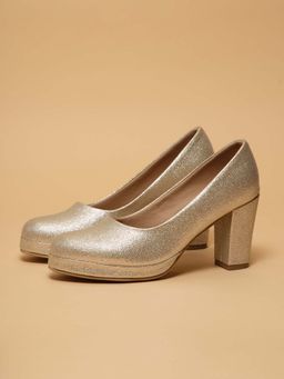 ERIDANI - Women Romana Gold Pump Heels