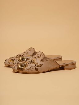 ERIDANI - Women Sidra Beige Mules Heels