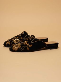 ERIDANI - Women Sidra Black Mules Heels