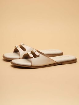 ERIDANI - Women Zelena Cream Flats