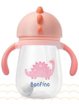 Bonfino - Pink Straw Sipper with Twin Handle (6-12 Months)