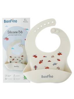 Bonfino - Silicone Bib with Wide Crumb Catcher (6-12 Months)
