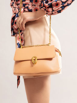 Twenty Dresses by Nykaa Fashion - Peach Glam At A Glance Sling Bag