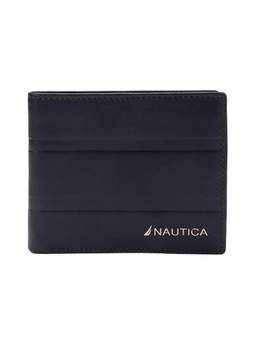 Nautica - Bi Fold Slim & Light Weight Leather Mens Stylish Casual Wallet - Navy Blue