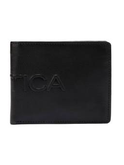 Nautica - Bi Fold Slim & Light Weight Leather Mens Stylish Casual Wallet - Black