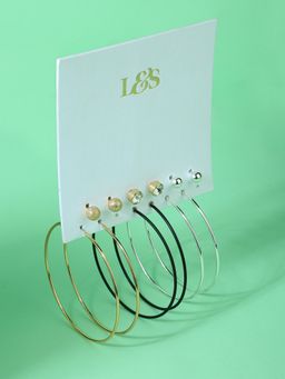 Lilly & Sparkle - Gold-Plated Set of 6 Earrings