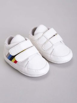 Hopscotch - Rainbow Taping White Sneakers