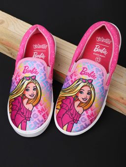 Kidsville - Official Barbie Printed Pink Sneakers for Girls