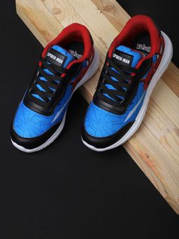 Kidsville - Official Spiderman Printed Blue Walking Shoes for Boys