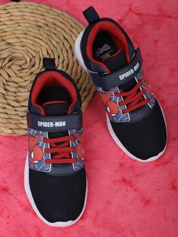 Kidsville - Official Spiderman Printed Navy Blue Walking Shoes for Boys
