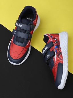 Kidsville - Official Spiderman Printed Red Walking Shoes for Boys