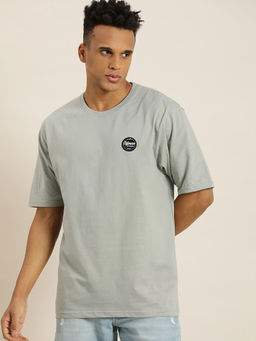 Difference of Opinion - Grey Graphic Oversized T-shirt