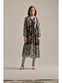 THE SAMOA - Multi Colour Abstract Print Dress