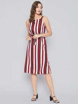 PURYS - Stripes Printed Straight Dress