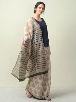 Fabindia - Cotton Silk Bagru Print Sari