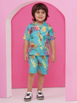 AJ Dezines - Boys Cuban Collar Pure Shirt with Shorts (Set of 2)