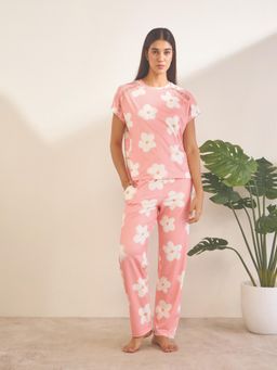Sweet Dreams - Women Floral Printed Pyjama Set