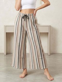 Kryptic - Women Cotton Baggy Fit Stripes Pyjama with Side Pocket