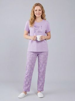 Sweet Dreams - Women Floral Printed Pyjama Set