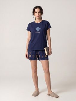 Sweet Dreams - Women Geometric Printed Shorts Set