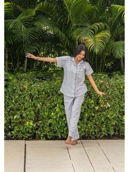PIU - Women Cotton Nightsuit Set - White