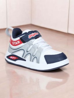 Lil Lollipop - Navy Blue Unisex Casual Sneakers with Laces & Velcro