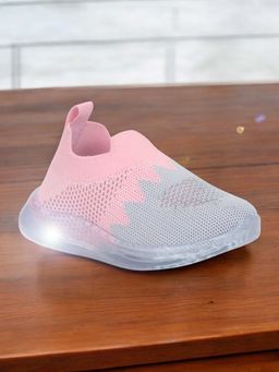 Lil Lollipop - Pink Unisex Casual Slip On Sneakers with Light