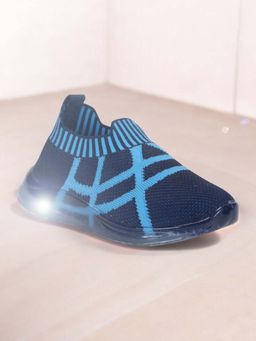 Lil Lollipop - Navy Blue Unisex Casual Slip On Sneakers with Light