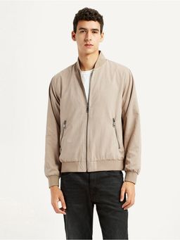 Levi's - Mens Solid Beige Bomber Jacket