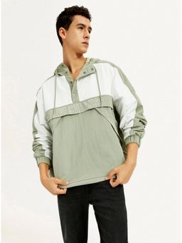Levi's - Mens Colorblock Green Windcheater Jacket