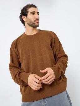Styli - Mens Oversized Fit Crew Neck Sweater