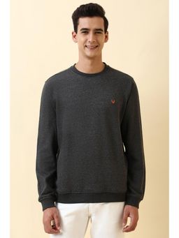 Allen Solly - Mens Grey Crew Neck Full Sleeves Casual Sweatshirt