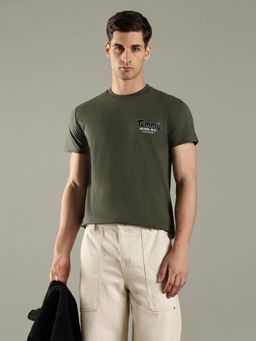Tommy Hilfiger - Green Logo Slim Fit Cotton T-Shirt