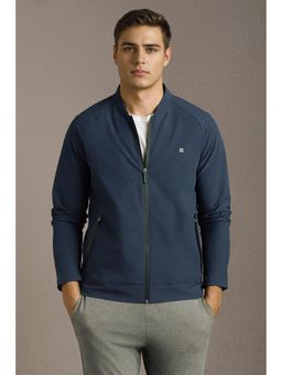 Louis Philippe - Mens Casual Navy Blue Dots Jacket