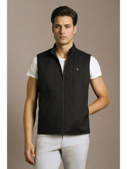 Louis Philippe - Mens Casual Black Solid Jacket