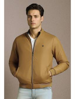 Louis Philippe - Mens Casual Brown Solid Reversible Jacket