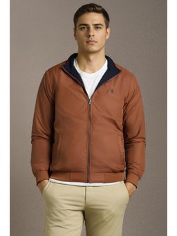 Louis Philippe - Mens Casual Brown Solid Reversible Jacket