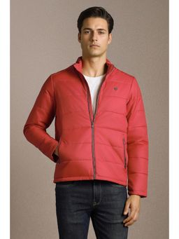 Louis Philippe - Mens Casual Red Solid Jacket
