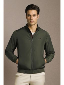 Louis Philippe - Mens Casual Green Solid Jacket