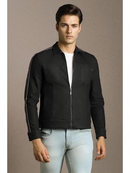Louis Philippe - Mens Casual Black Solid Jacket