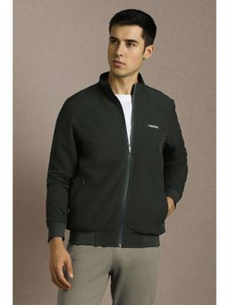 Louis Philippe - Mens Casual Green Solid Jacket