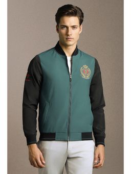 Louis Philippe - Mens Casual Green Embroidered Jacket