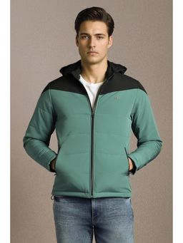 Louis Philippe - Mens Casual Green Colorblock Jacket